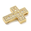 Rack Plating Brass Micro Pave Cubic Zirconia Pendants KK-L224-063G-01-2