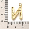 Brass Micro Pave Clear Cubic Zirconia Pendants KK-G521-01G-N-3