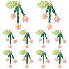 10Pcs Glass Seed Beaded Flower Pendants PALLOY-SZ00069-1