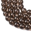 Natural Smoky Quartz Round Beads Strands G-E329-8mm-38C-4