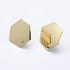 Brass Stud Earring Findings X-KK-F728-19G-NF-1