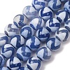 Natural Tibetan Wave Pattern dZi Agate Beads Strands G-B084-A05-02-1