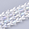 Electroplate Glass Beads Strands EGLA-T013-01L-1