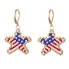 Glass Seed Beads Dangle Earrings EJEW-MZ00695-2