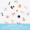 Unicraftale 24Pcs 12 Style 304 Stainless Steel Stud Earring Findings STAS-UN0031-56-4