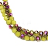 Electroplate Glass Beads Stradns EGLA-H114-02B-11-2