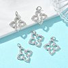 SHEGRACE Brass Micro Pave Clear Cubic Zirconia Pendants XGRQ3P670-637P-4