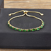 Brass Micro Pave Cubic Zirconia Slider Bracelets FS-WG49F5F-02-1