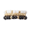 3Pcs 3 Styles Glass Seed Beaded Ring RJEW-JR00591-S-1