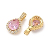 Brass Micro Pave Cubic Zirconia Pendants KK-Z139-09G-3