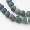 Natural Moss Agate Bead Strands G-G735-62F-8mm-3