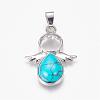 Dyed Synthetic Turquoise Pendants G-G651-A06-2