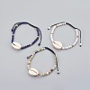 Natural Mixed Stone Braided Bead Bracelets BJEW-JB04079-1