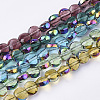 Electroplate Glass Beads Strands EGLA-S187-02-1