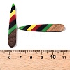 Jamaican Colour Epoxy Resin & Walnut Wood Pendants RESI-N039-122F-3