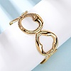 304 Stainless Steel Cuff Bangles for Women BJEW-G749-13G-2