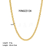 6mm Stylish Titanium Steel Curb Chain Necklaces for Women Men AA4830-1-1