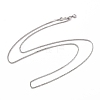 Anti-Tarnish Rhodium Plated 925 Sterling Silver Wheat Chains Necklace for Women STER-I021-02B-P-1