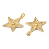 Rack Plating Brass Pave Cubic Zirconia Pendants KK-O142-52G-3