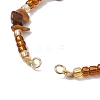 Natural Tiger Eye Chips & Handmade Seed Beads Braided Bracelet Making AJEW-MZ00004-10-2