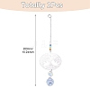 2Pcs 201 Stainless Steel Tree of Life Shape & Rainbow Crystal Glass Hanging Suncatcher HJEW-TA00446-5
