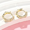 Pentagon Brass Micro Pave Clear Cubic Zirconia Hoop Earrings EJEW-Z102-04G-2