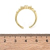 Brass Micro Pave Cubic Zirconia Cuff Open Rings CU-CBAEC29-05G-5