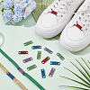 16Pcs 4 Colors Alloy Rhinestone Shoelace Buckle FIND-AR0006-25-4