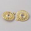 Iron Rhinestone Pendants IFIN-TAC0052-43D-2