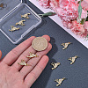 10Pcs Brass Micro Pave Clear Cubic Zirconia Pendants KK-BBC0024-49-3