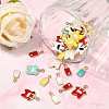 40Pcs 10 Styles Alloy Enamel Pendants ENAM-CJ0002-40-5