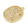 Brass Micro Pave Cubic Zirconia Pendants KK-I719-41G-2