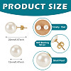 925 Sterling Silver Round Stud Earrings EJEW-TAC00030-04-5