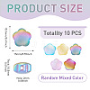 10Pcs Transparent Resin UV Reactive Beads RESI-TADJ0001-12-2