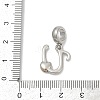 Brass European Dangle Charms KK-Z097-01U-GP-3
