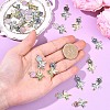 30Pcs 2 Colors Alloy Enamel Pendants ENAM-YW0008-78-5