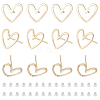 BENECREAT 16Pcs Brass Stud Earrings Findings KK-BC0009-36-1