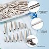 70Pcs 7 Styles Iron Flat Alligator Hair Clip Findings IFIN-TA0001-69-6