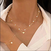 Heart Alloy & Plastic Imitation Pearls Round Beaded Necklaces & Double Layer Bracelets Sets FS-WGC2DB5-01-1