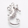 Brass Micro Pave Cubic Zirconia Pendants ZIRC-O026-35P-NR-2