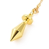 Brass Dowsing Pendulum Big Pointed Pendants KK-A169-01G-2