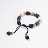 Lava Rock Beaded Bracelets BJEW-D325-10-1