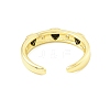 Cubic Zircona Heart Open Cuff Ring RJEW-H103-03G-3