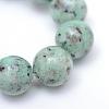 Natural Sesame Jasper/Kiwi Jasper Bead Strands G-R345-8mm-12-4