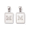 304 Stainless Steel Pave Shell Pendants STAS-G327-01P-M-1
