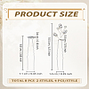8Pcs 2 Styles Brass and Alloy Rhinestone Hair Forks MRMJ-LP0002-17-2