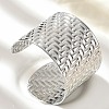 304 Stainless Steel Cuff Bangles for Women BJEW-Z096-05P-1