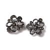 Zinc Alloy Smoked Topaz Rhinestone Snap Lock Clasps FIND-WH0008-20B-3