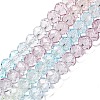 Transparent Painted Glass Beads Strands DGLA-A034-T6mm-A15-2