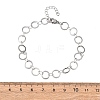 304 Stainless Steel Ring Link Chain Bracelets BJEW-P373-02B-P-5